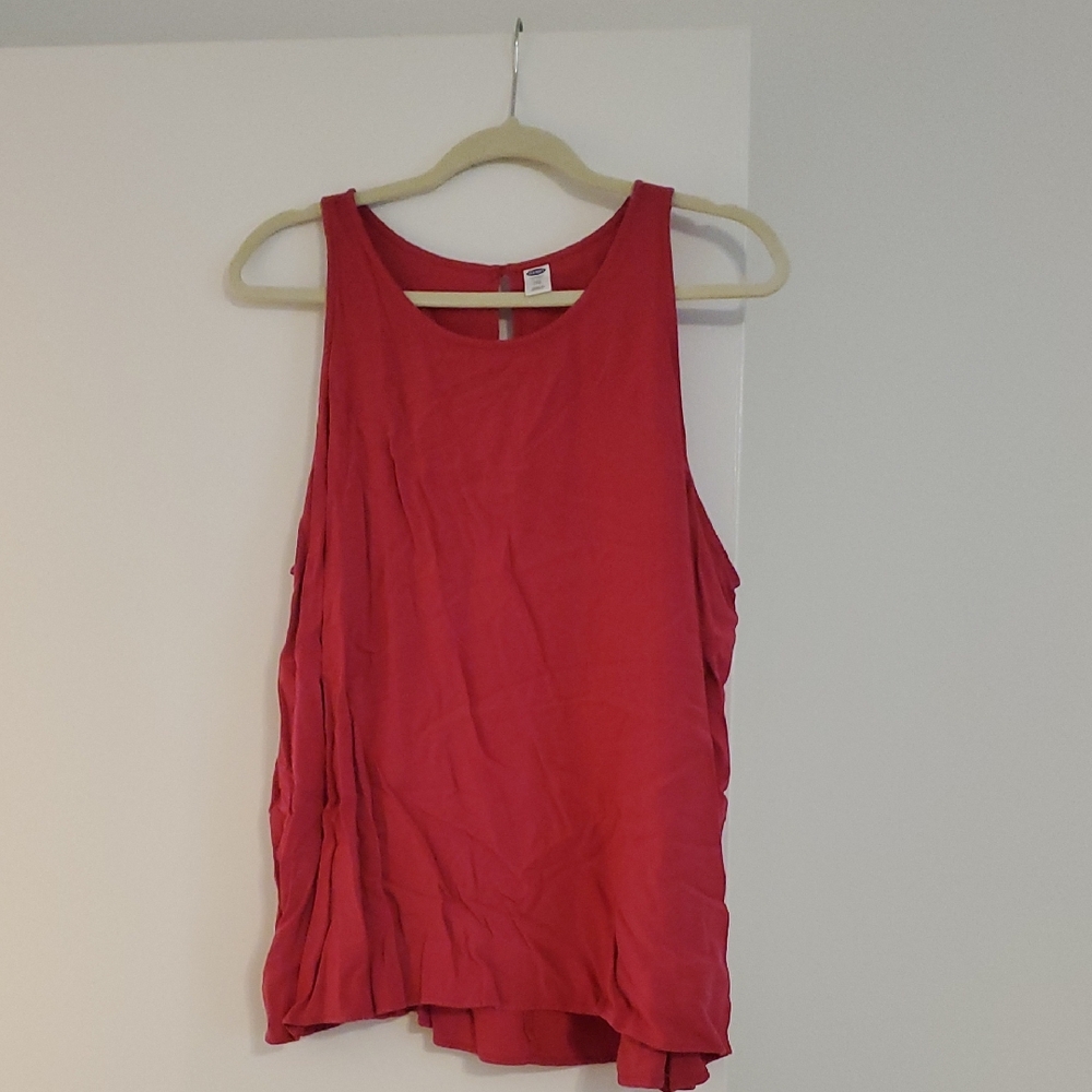 Old Navy Pink Sleeveless Relaxed Tank Top
